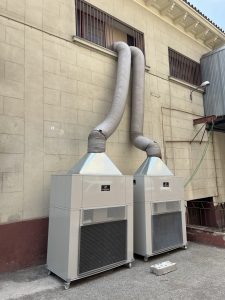 Preparación de equipos para una instalación temporal de climatización