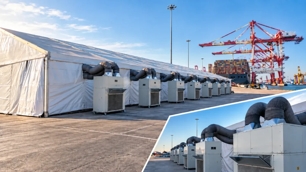 climatizacion carpa evento port barcelona